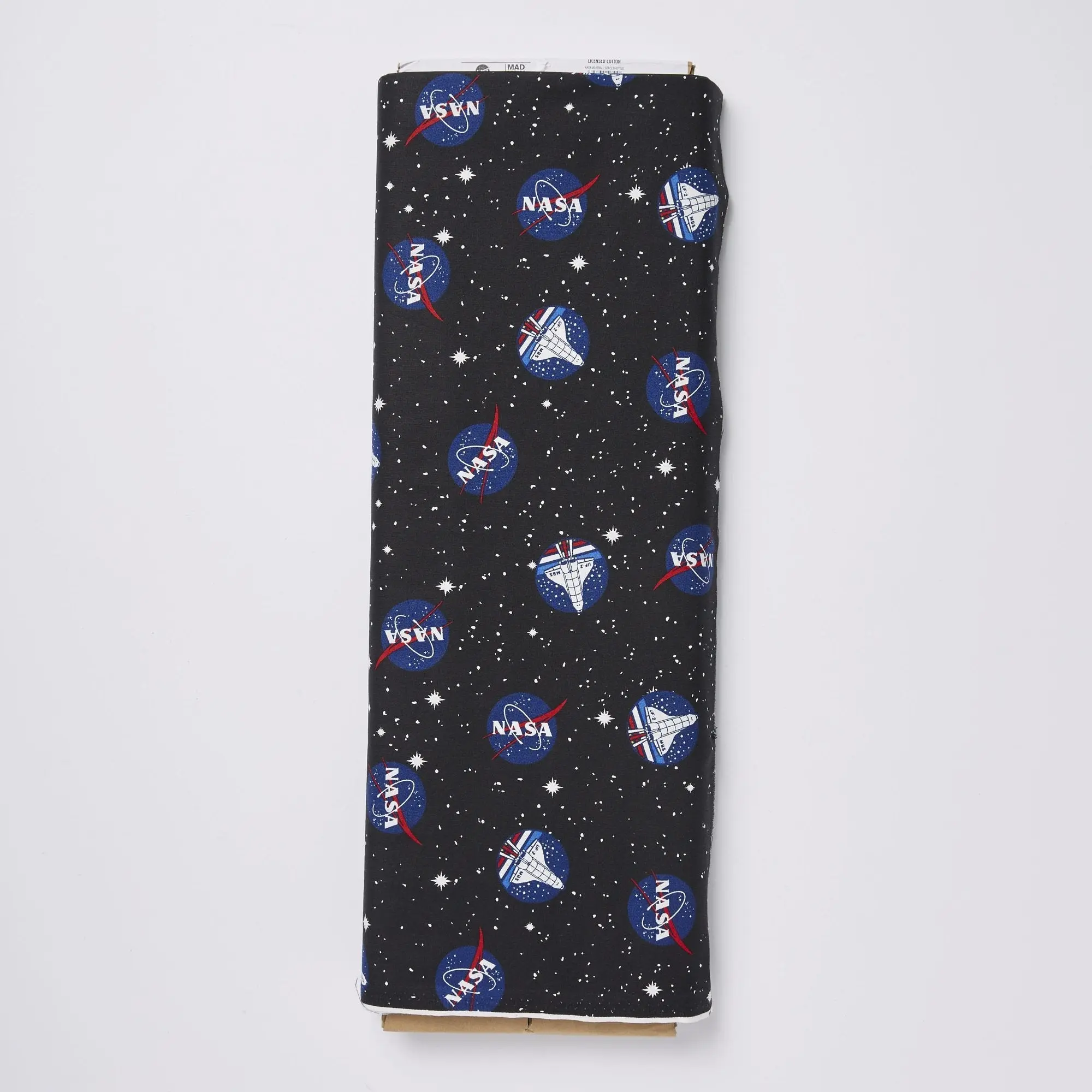 100% Cotton Officially Licensed NASA Space Themed Print Quilting Fabric Bolt - 44"x8yd Lightweight Decorative Fabric, Machine Washable for Textiles, Beautifully Detailed Soft Furnishings Sewing Projects, Nasa Theme