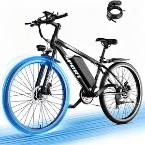 Adult Mountain Ebike, 1500W  26-Inch Tires 48V10AH 18650 Battery,22MPH Top Speed &45Miles Range,7-speed IPX7 Waterproof Dual Disc Brake All-Terrain Electric Mountain Bike