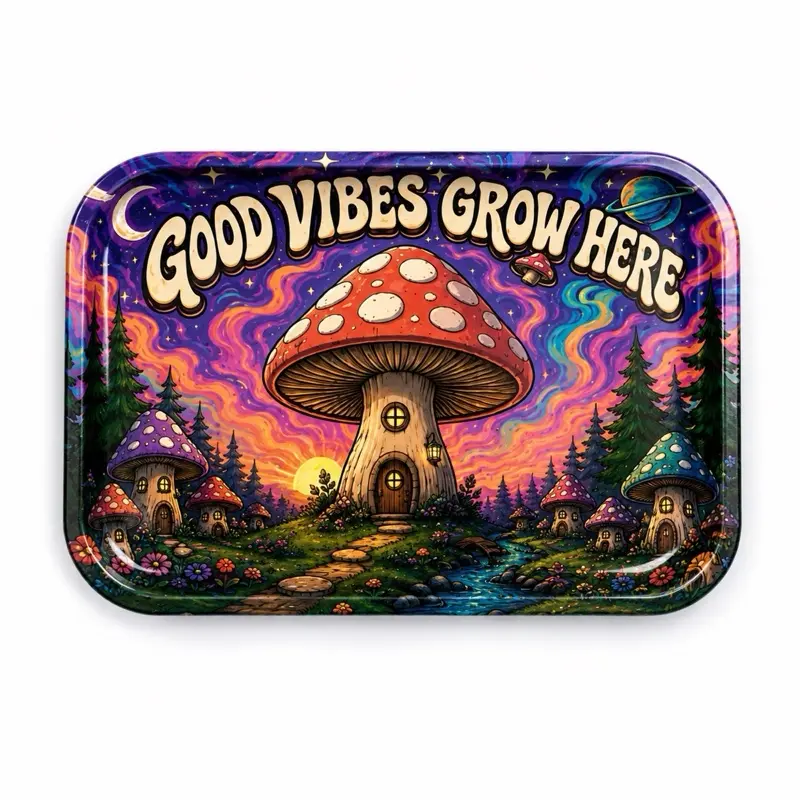 Mushroom Village Rolling Design Tray Mushroom Village Rolling Design Tray