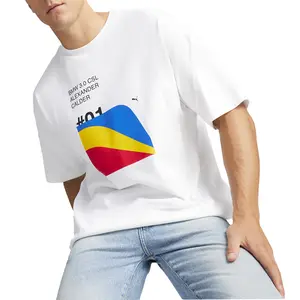 PUMA Mens Bmw M Motorsport Calder 2 Crew Neck Short Sleeve Casual Tops Casual - White