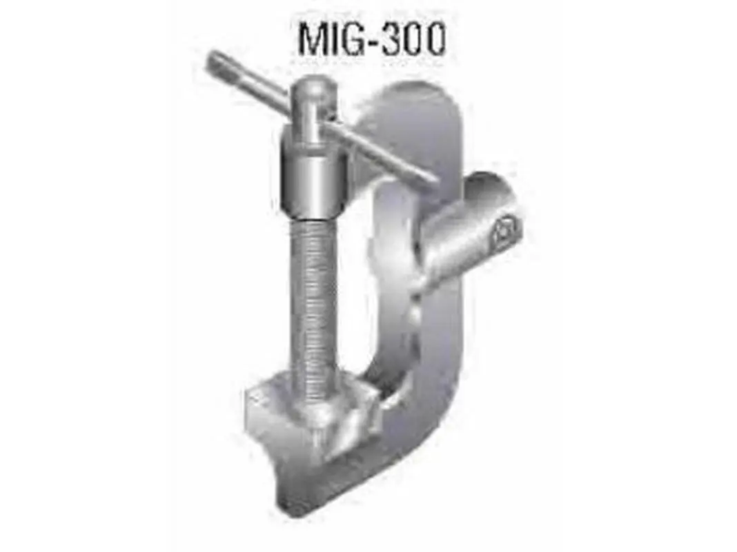 Lenco 380-02075 Le Mig-300 Welding Clamp with Swivel Pad - 5/16" Copper-Coated Steel Handle, Copper Construction for Low-Resistance Ground Connections, Powerful Bite (Welding Accessory), Welding Accessories