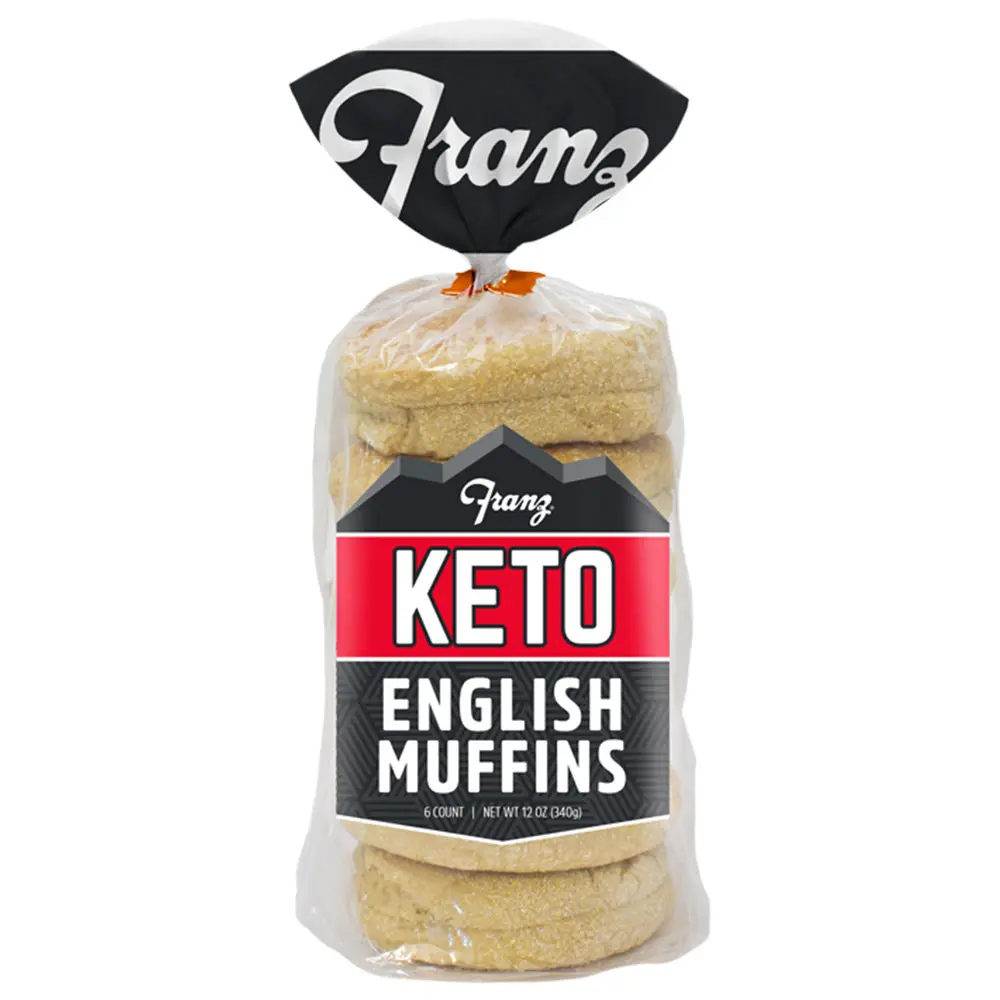 Keto English Muffins - Franz Bakery, High in Protein & Fiber, 4g Net Carb