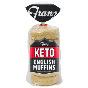 Keto English Muffins - Franz Bakery, High in Protein & Fiber, 4g Net Carb