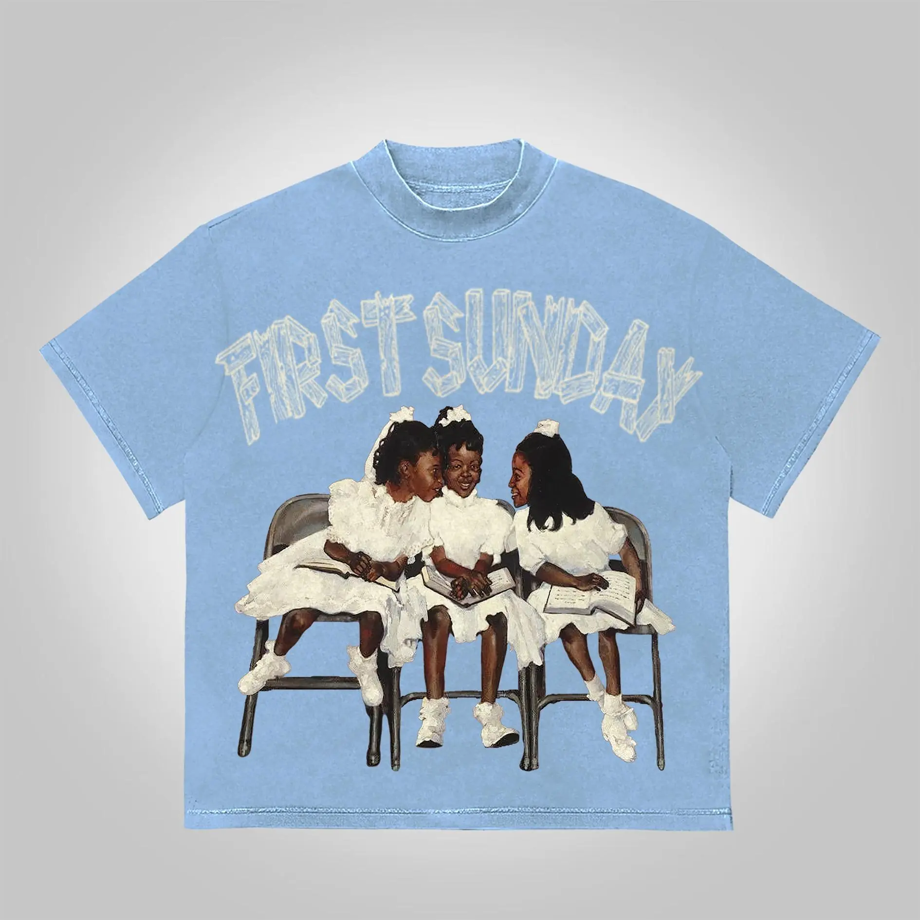 Sopula First Sunday Graphic 100% Cotton Basic T-Shirt