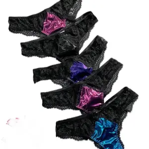 Jasmines Netty Metallic Lace Panty Set (3) for Women - Womenswear Underwear Halloween