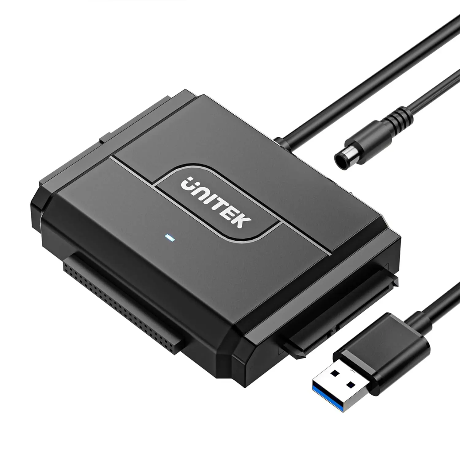 USB 3.0 Adapter, IDE Hard Drive Adapter for Universal 2.5"/3.5" Inch IDE and SATA External HDD/SSD with 12V 2A Power Adapter, Support 10TB