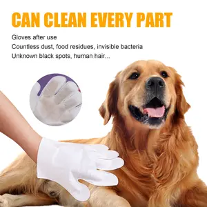 Pet Hand Sanitizer Cleaning Wipes For Cats And Dogs Mixed With Non-Woven Cat Gloves natural pet cleaning facial  pet  wipes pet  wipes  for  dog  and  cat bath  gloves Hypoallergenic Pet Glove Wipes