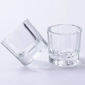 2 pcs pack of High quality Clear Nail liquid dappen dish