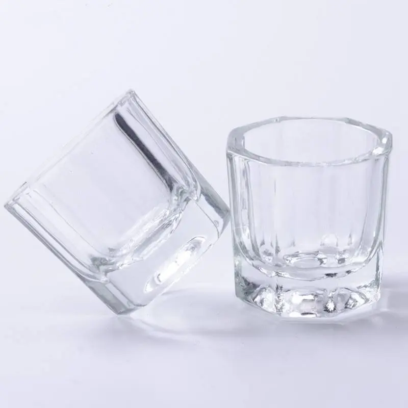 2 pcs pack of High quality Clear Nail liquid dappen dish