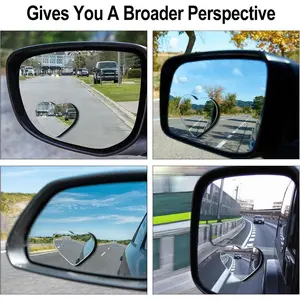 Car Heart Blind Spot Mirror, Improved Safety Convex Rearview Mirror, Universal Fit Pole, Side Mirror for Cars Suv Trucks