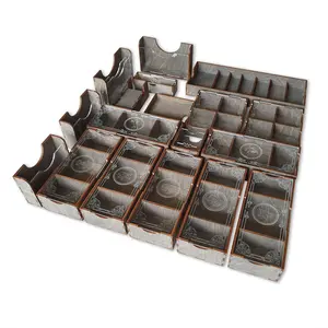 SMONEX Wooden Organizer Suitable for Storage Scythe Base Game, Invaders from Afar Expansion and Promo Packs - Kit Token Box Card Insert