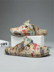 Unisex EVA Sports Slippers Full Print Cartoon Breathable Comfortable Non-Slip Wear-Resistant For Beach Vacation