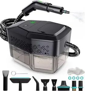 Steam Cleaner, 3-Level Adjustable Handle, 15s Heat-Up, Steamer for Cleaning With 1.8L Large Tank, Dry Burn Protection, Handheld Steam Cleaner for Home, Bathrooms, Tile,Grout,Car with 12pcs Accessories