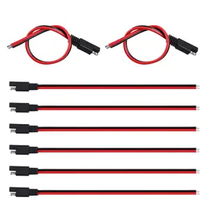 8 piece 2 Pin Quick Disconnect Audiopipe Polarized Wire Harness 1 Feet SAE Extension Cable Compatible 14 AWG SAE to SAE Extension Cable