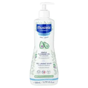 Mustela Gentle Cleansing Gel with Avocado, Hair and Body, 16.9 fl oz (500 ml)