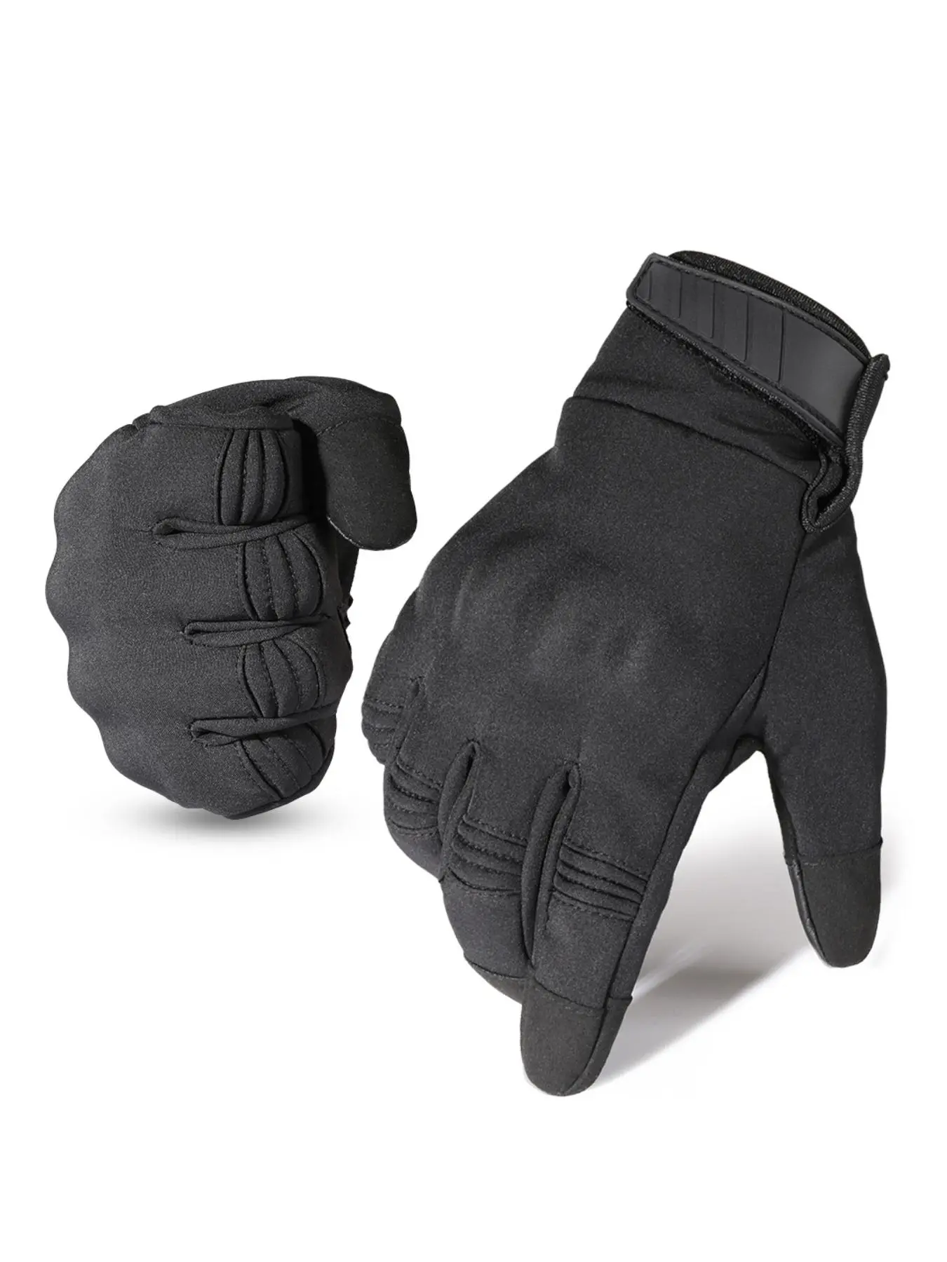 Touch Screen Cycling Gloves, Warm Non-slip Outdoor Sports Motorcycle Riding Gloves for Hiking Camping Motorbike Motorcycle, Windproof All-match Gloves for Men & Women