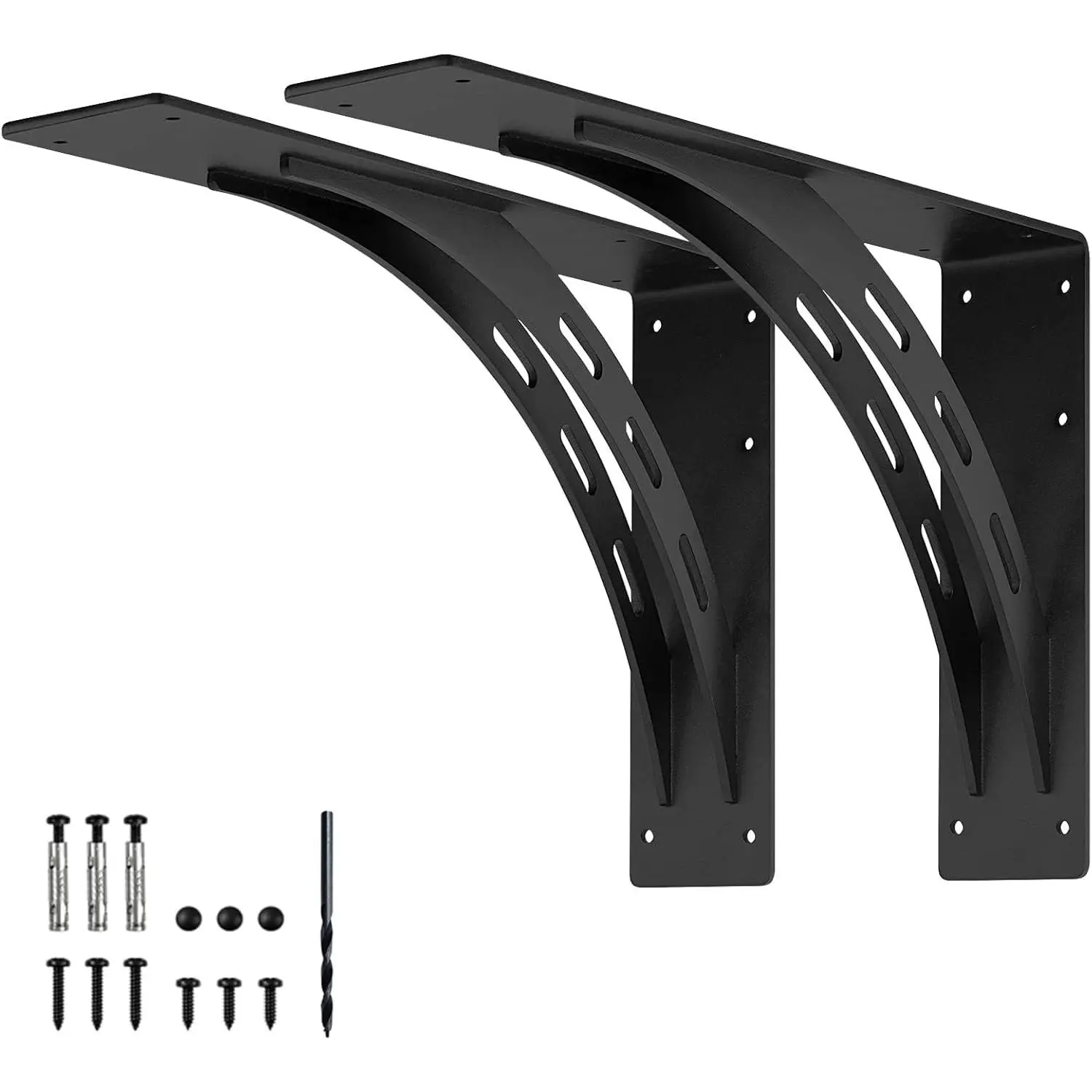 20 inch x 13.5 inch Heavy Duty Shelf Brackets , Metal Mantel Brackets (Set of 2) Fireplace Mantel Brackets - Countertop Support , Max Load 1100 Lbs (20'' x 13.5 '')