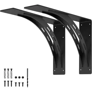 20 inch x 13.5 inch Heavy Duty Shelf Brackets , Metal Mantel Brackets (Set of 2) Fireplace Mantel Brackets - Countertop Support , Max Load 1100 Lbs (20'' x 13.5 '')