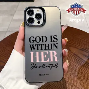 Phone Case Compatible with iPhone 16 15 Pro Max Plus 16E 14 13 12 11 X XR God is within her Pattern Durable Shockproof Anti-Scratch PC Protective Case