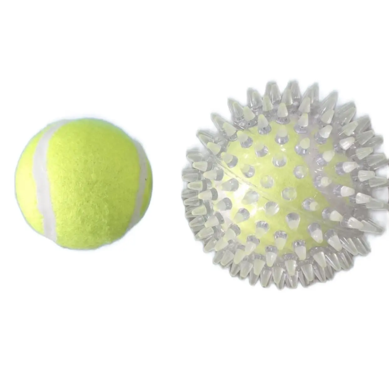 Spikey Ballz in 2 sizes 1) 3 inch (tennis ball size), or 2) 3.5 inch ball