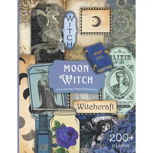 Moon Witch Junk Journal Pages & Ephemera: 200+ Witchy Vintage Ephemera Images, Tags, Labels & More For Cut Out, Junk Journals, Collage, Or Scrapbooking