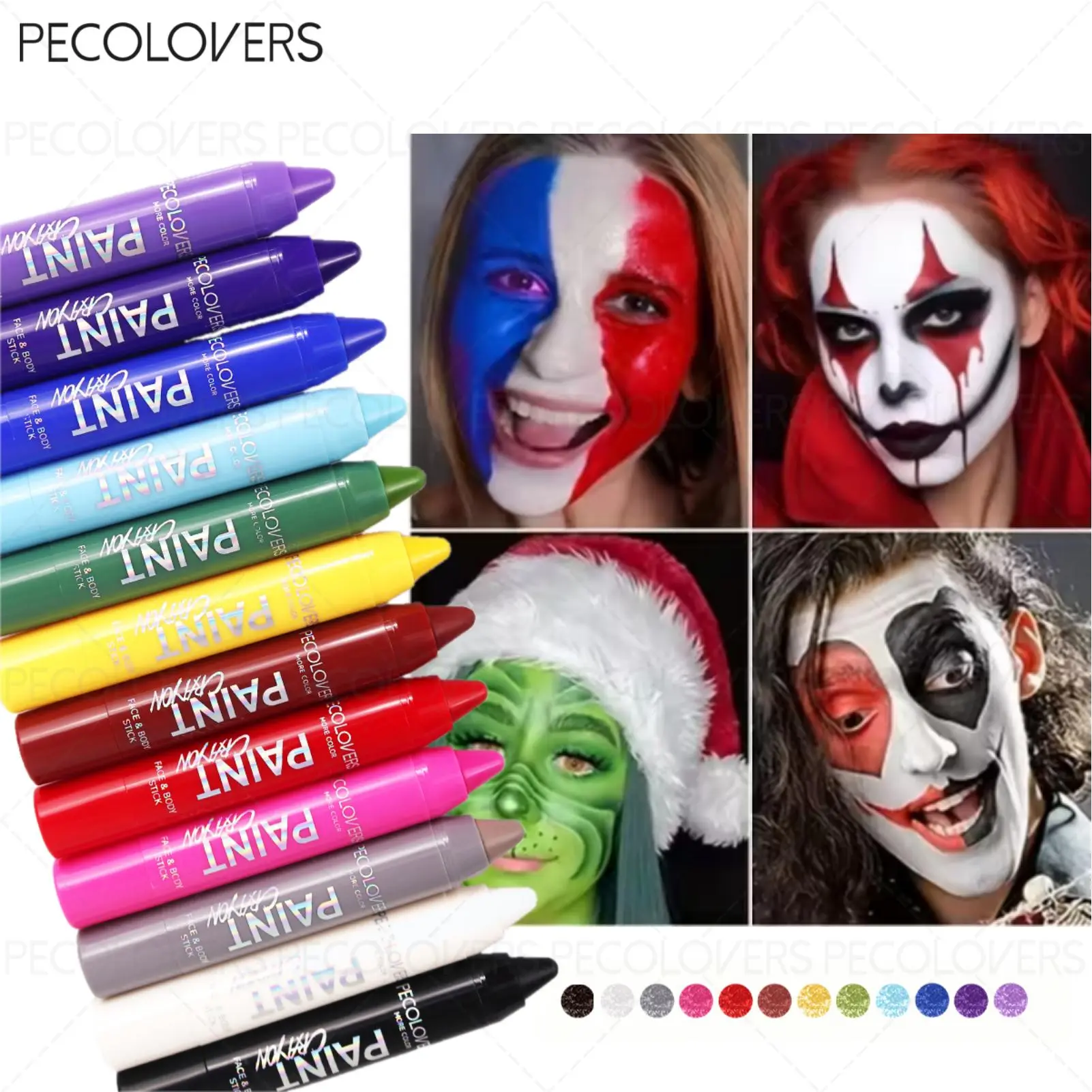 1PC Body Painting Face DIY Creative Body Paint Christmas Halloween Face Makeup-Resistant to Water And Sweat, Popular Easter Items, Cosmetic Products for The Face and Body