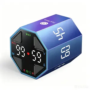 Ticktime Pomodoro Timer Cube, Productivity Timer, Pause & Resume, Silent & Adjustable Sound Alert, for ADHD, Task, Work, Study, 3/5/10/15/25/30min & Custom Countdown