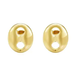 Stately Steel Stainless Steel Coffee Bean Earrings