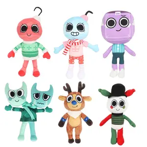 Cartoon Anime Dandy's World Game Role Plush Toys Collection Blue Bell Rudie Boxten Bobette Plush Toy for Kids Birthday Gifts