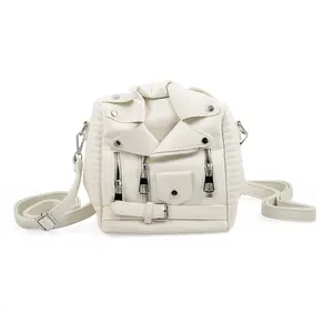 Crocodile Embossed Faux Leather Jacket Bag