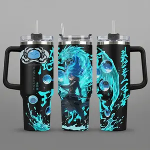 Slime - Rimuru Tempest Anime Tumbler With Handle - 20oz/40oz Insulated Travel Mug With Straw Lid Portable Water Bottles Drinkware
