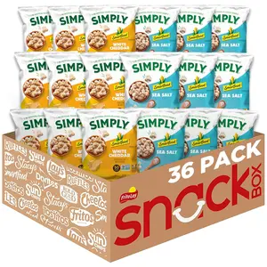 Smartfood Simply Variety Pack, White Cheddar and Sea Salt 0.5oz (36 Count) Snack Flavor