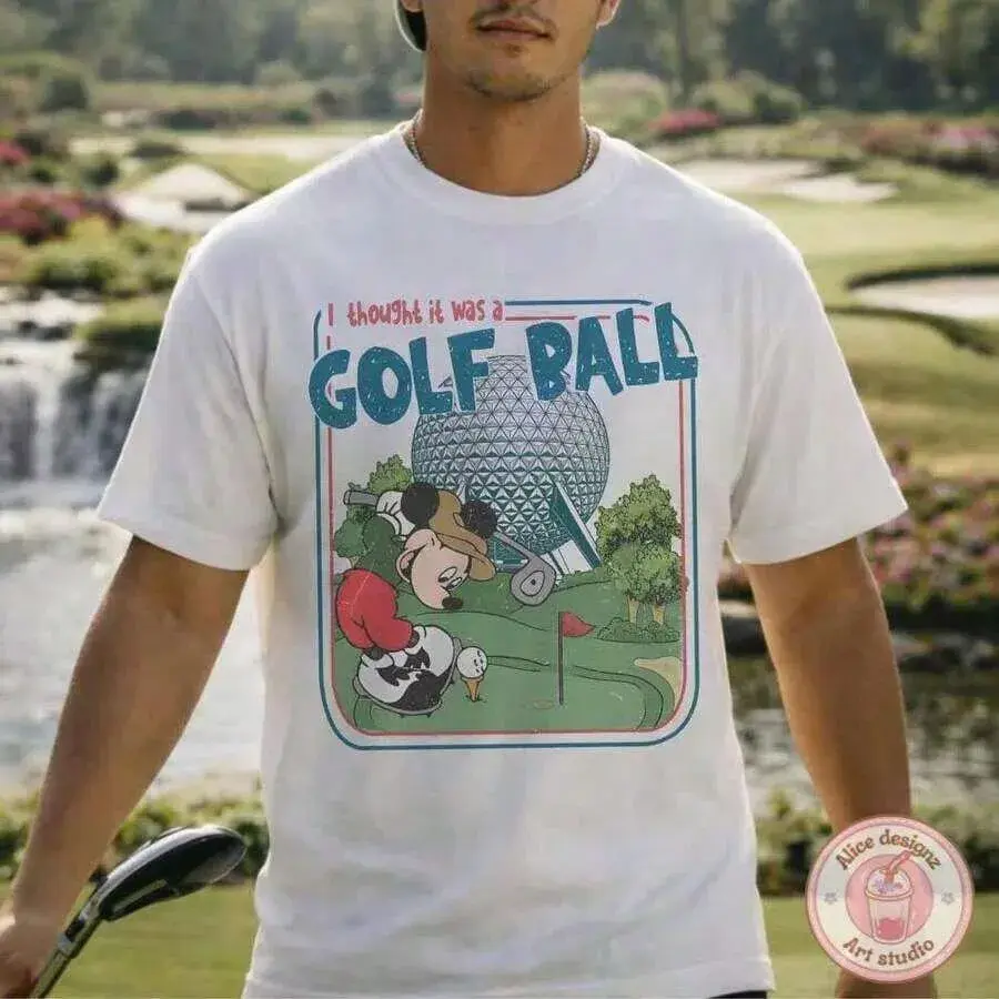Epcot Center Shirt, I Thought It Was A Golf Ball  Epcot Family Matching Shirts, Funny  Mens Womens/Men Shirt