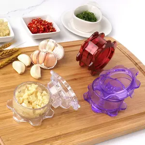 Manual Garlic Twister Crushing Box, Efficient Plastic Garlic Press, Multi-Color Options for Kitchen Must-Have Tool