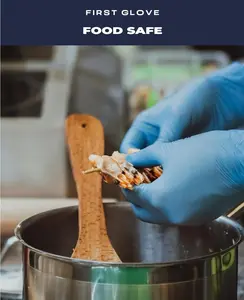 First Glove 6102 Volt Blue Nitrile 6 Mil Gloves - Medium - Case of 1000