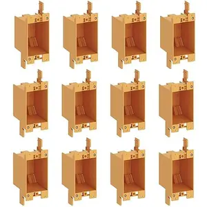 Inlight Single Gang Electrical Outlet Box, 14 Cubic Inch Junction Box, Old Work Box, UL Listed, 12 Pack, IN-0501-4-12