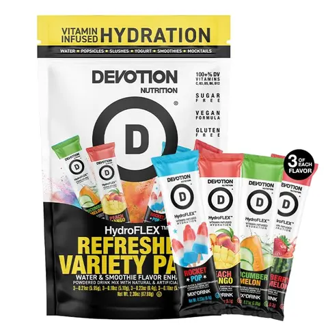Devotion Nutrition HydroFLEX Vitamin Infused Hydration | Refresher Variety 12-PK