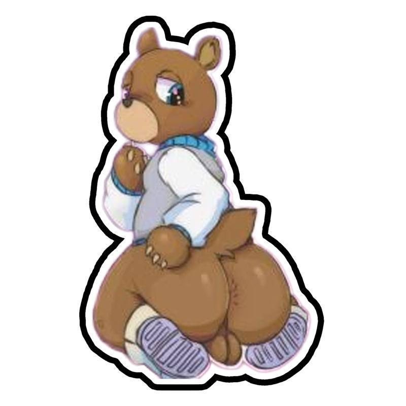 Peezy Yorn Sticker Pack Custom Made Holographic Adorable Bear Design Durable Viral Lifestyle Stickers 5ct