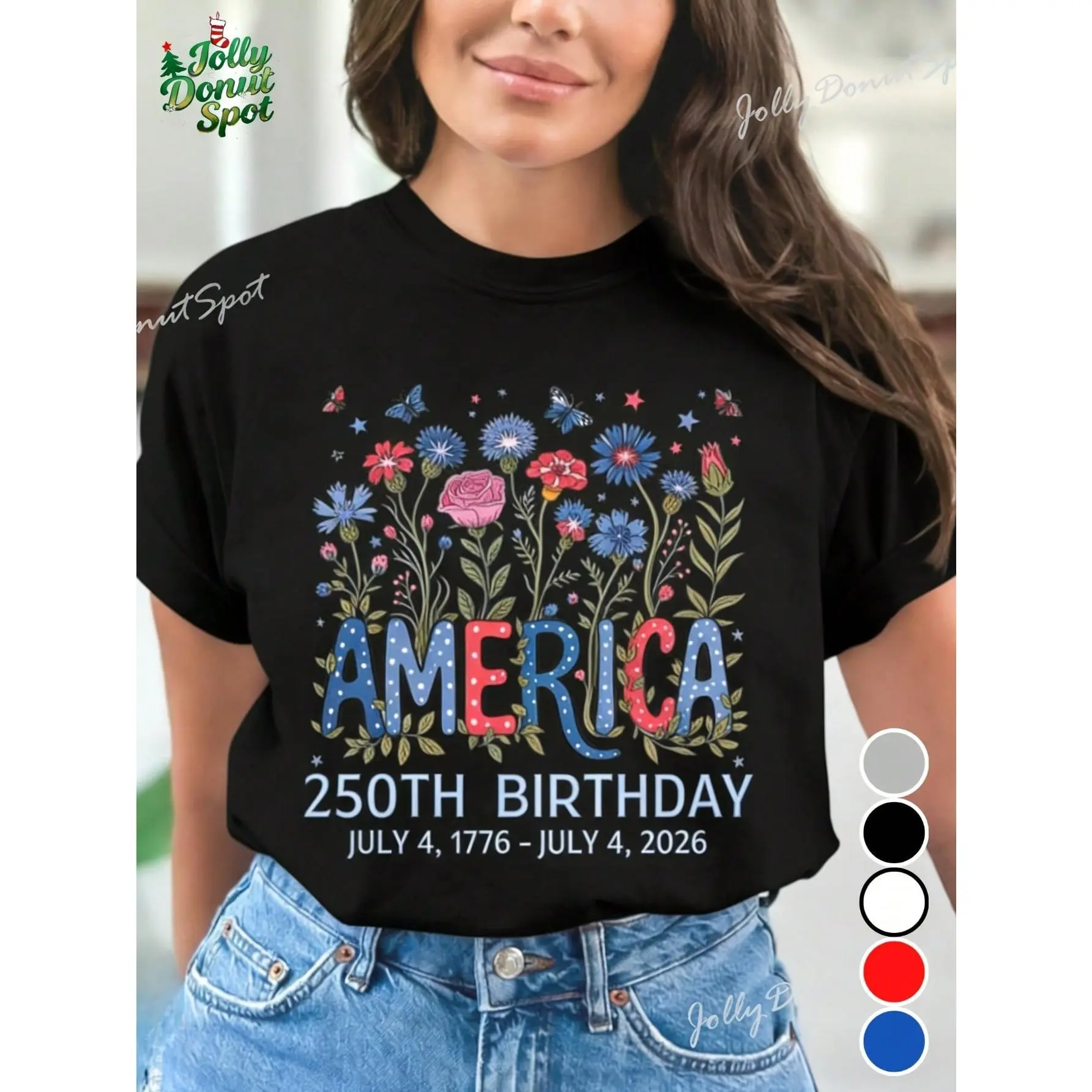 Men's Short-Sleeve Round Neck 100% Cotton Tshirt - 2026 USA Semiquincentennial 250th Birthday Commemorative Top, Chic Streetwear, Comfortable Fit, All-Season Casual, Party/Thanksgiving Gift for Family