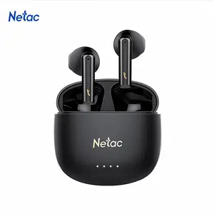 NETAC Wireless Earphone, Semi-in-ear Design Noise-canceling Earbuds, 21-hour Battery Life, Compact and Portable, Wireless Headset with Microphone, Audio