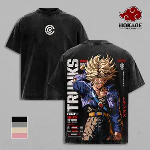 Trunks DBZ T-Shirt, Future Trunks Capsule Corp Graphic Tee, Back Print Vintage 90s Anime Shirt, Graphic Tees Men, Trendy Tshirts, Men's T Shirts, DBZ Streetwear, Unisex Cotton Distressed Tee, Merch For Men, Men Fashion Graphic Tee