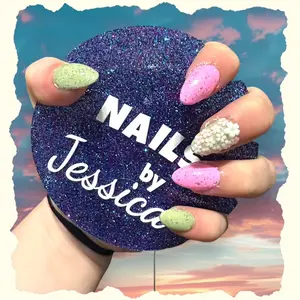 Custom Glitter Acrylic Nailfie for Nail Art and Nail Care