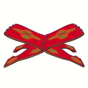 1 set of wooden holy bookshelves for fasting month, used for religious prayer books and gifts, bookshelves, desktop book display shelves, reading kitchen home decoration, fasting month decorations