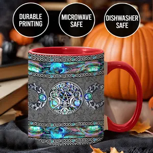 Beautiful Triple Moon Witchy Coffee Mug - Wicca Halloween Design - WIC5904 Ceramic Drinkware Classic Stylish
