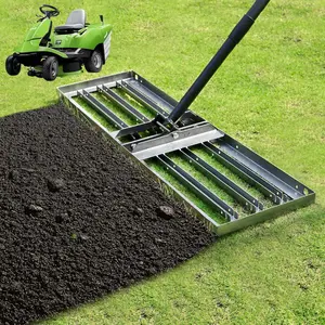 Lawn Leveling rake 34.1"x9.4" Levelawn Tool with 70.5" Long Handle Landscape Leveling Rake Lawn Leveler Yard Tool for Backyard, Golf Course,, Pasture, Farm