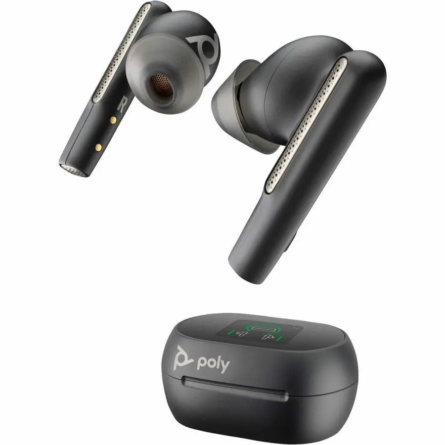 POLY VOYAGER FREE 60+ UC CARBON BLACK EARBUDS +BT700 USB-C ADAPTER +TOUCHSCR