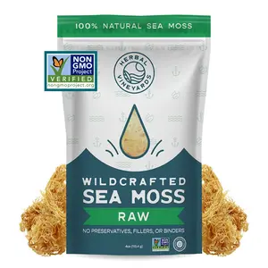Herbal Vineyards Sun Dried Sea Moss Raw Wildcrafted - Nutrient-Rich, Vegan, All-Natural Superfood from Saint Lucia