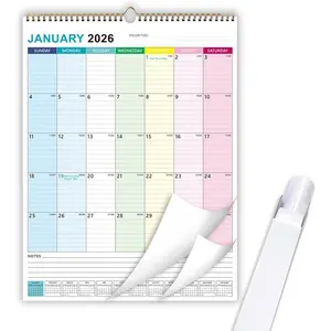 Large Wall Calendar 2026-2027, 22"x17" Vertical Wall Calendar 2026, Jan. 2026 to Jun. 2027, 18-Month Paper  Planner Wall with Julian Date for Office  Planning & Organizing