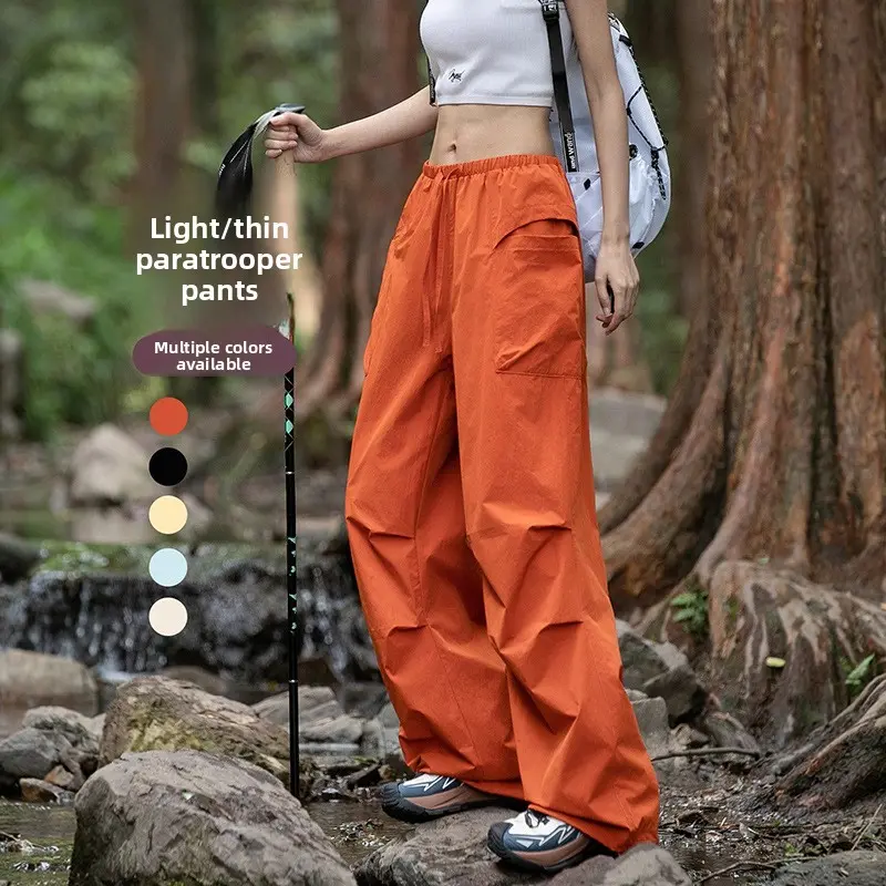 Stormtrooper pants women's outdoor mountain climbing hiking overalls quick-drying sports paratrooper summer dopamine long pants