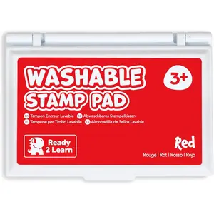 Washable Stamp Pad for Kids Red Non Toxic Ink Pad Fade Resistant for Decorating Scrapbooks Posters and Cards